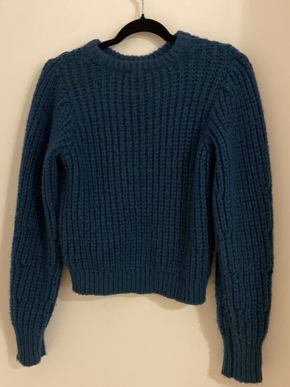 Dynamite Textured Crewneck Sweater in Deep Teal
